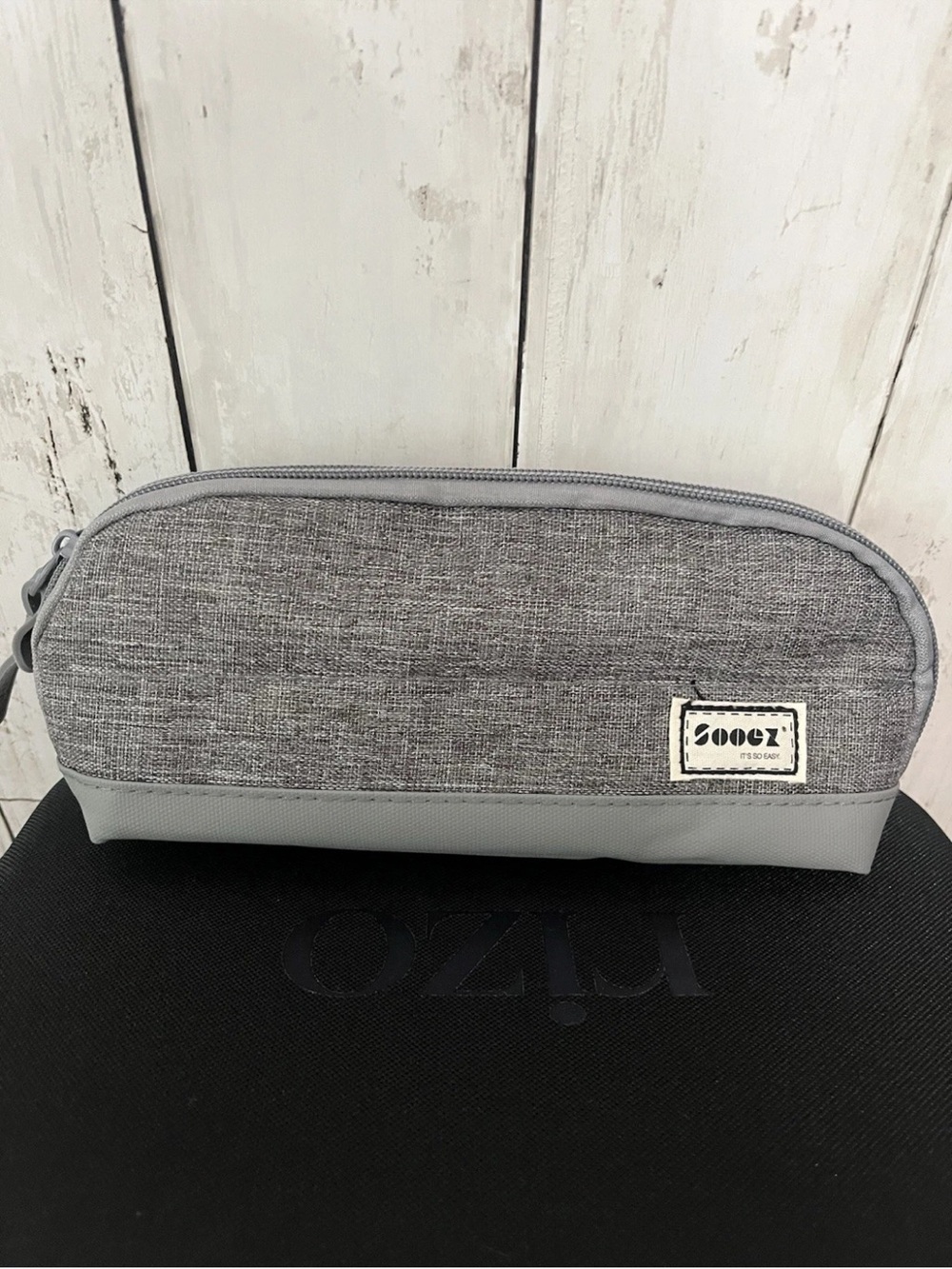 Gray Two-Tone Pencil Case
